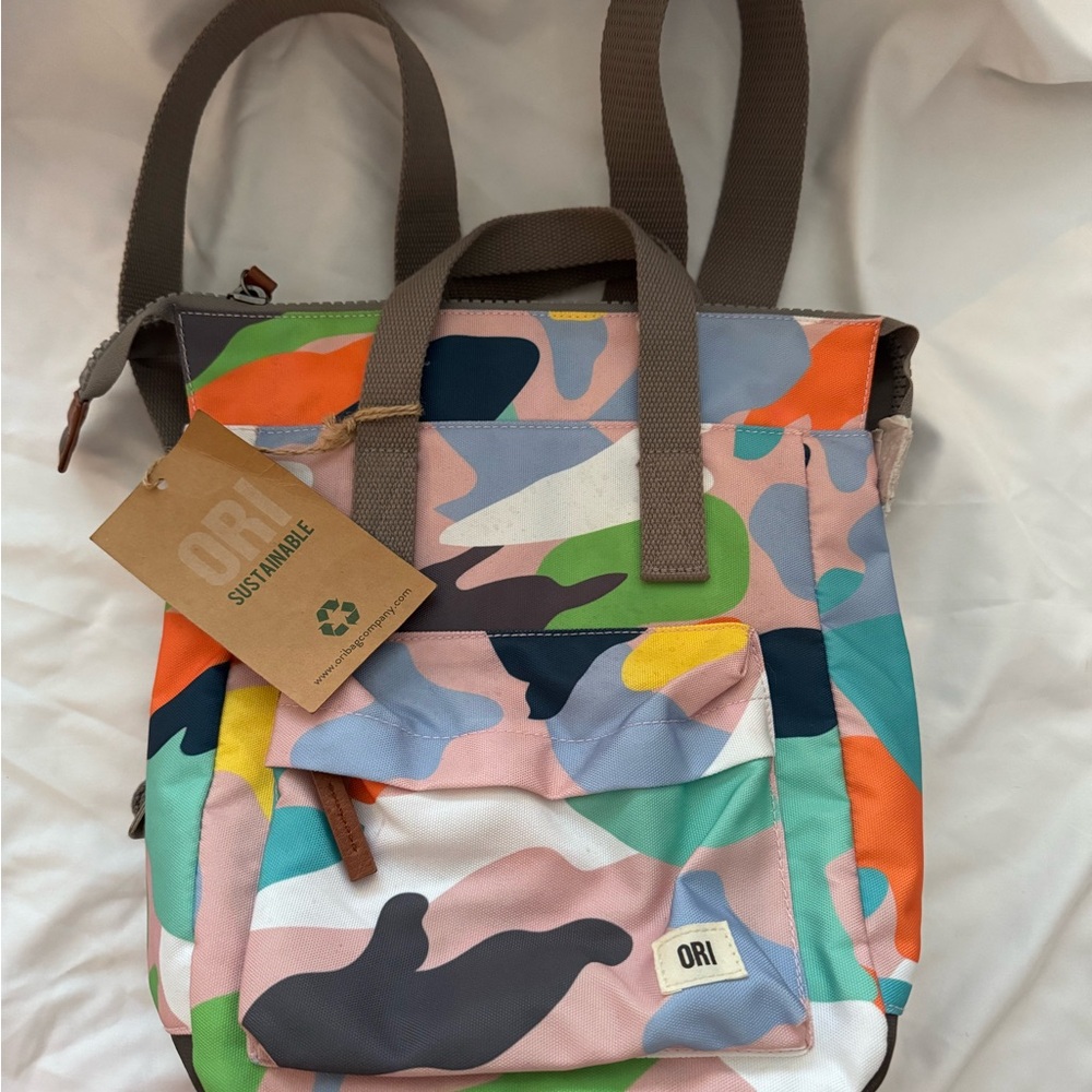 ORI London Bantry B Small Recycled Backpack in Vintage Camo NWT